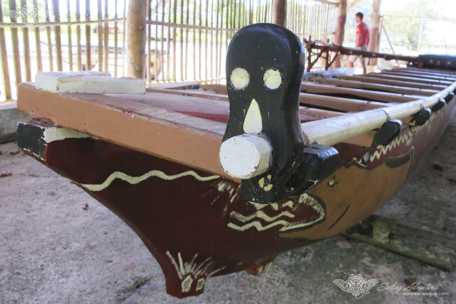 Detail, Traditional Dugout, Babeldaob, Palau