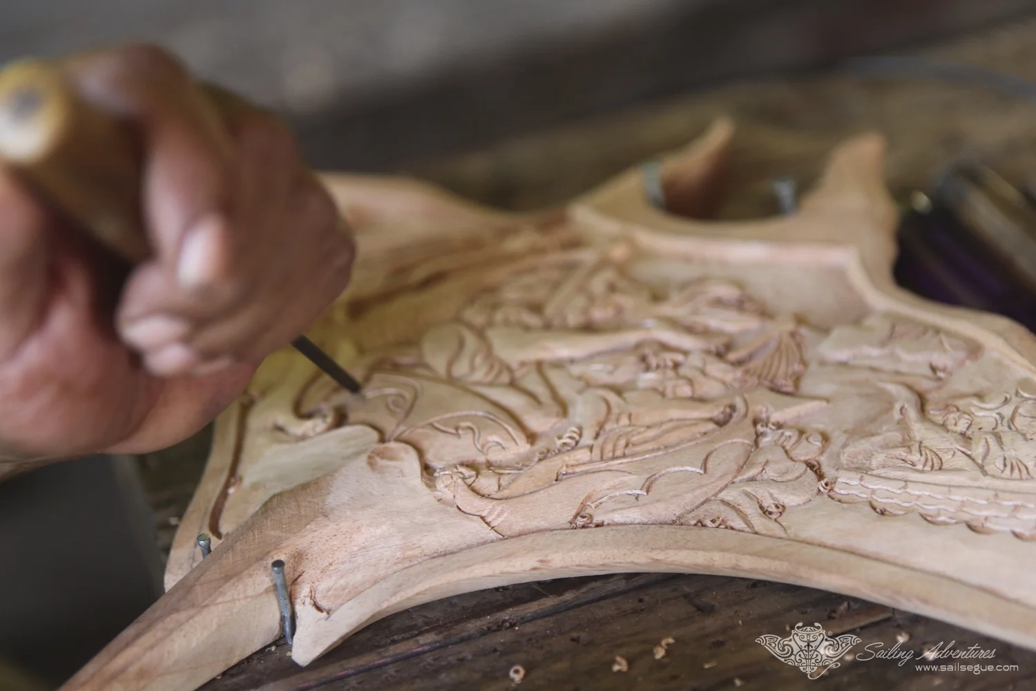 Hand carved Story Board, Koror, Palau