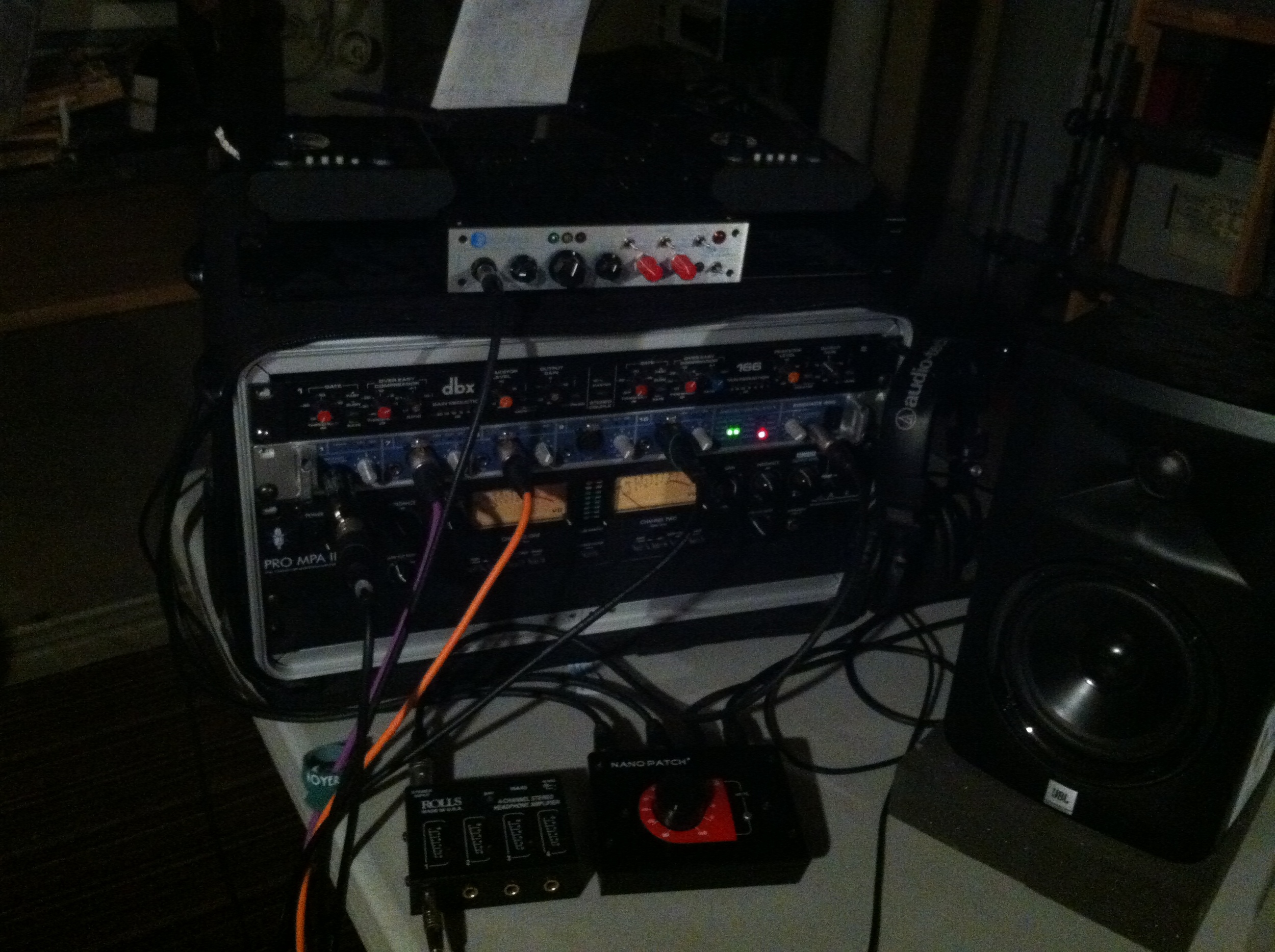  This is all we had to record The Ordeals 7" with.&nbsp;In The Basement. 