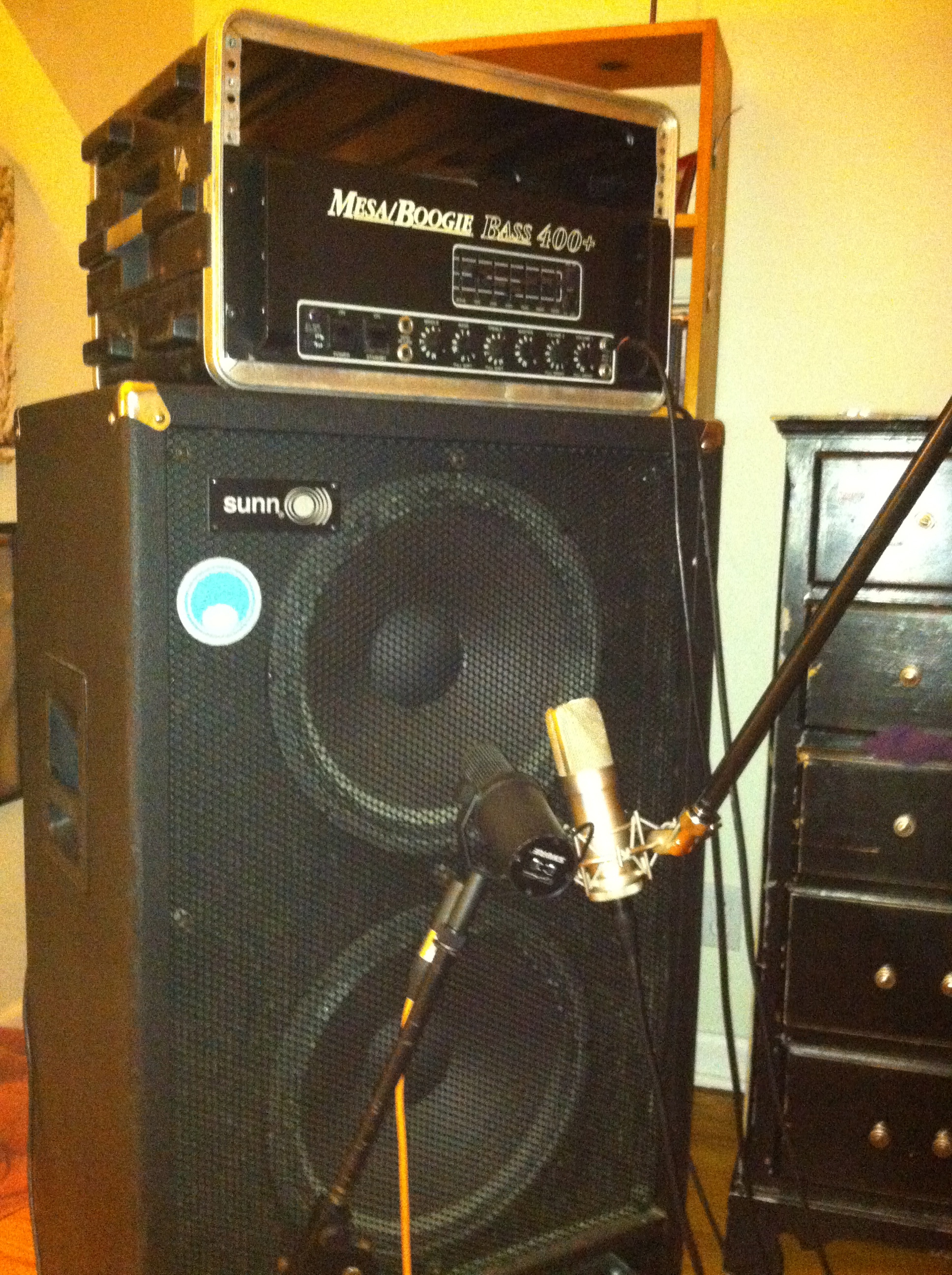 My bass rig, for the Solo Bass EP. In My Bedroom.