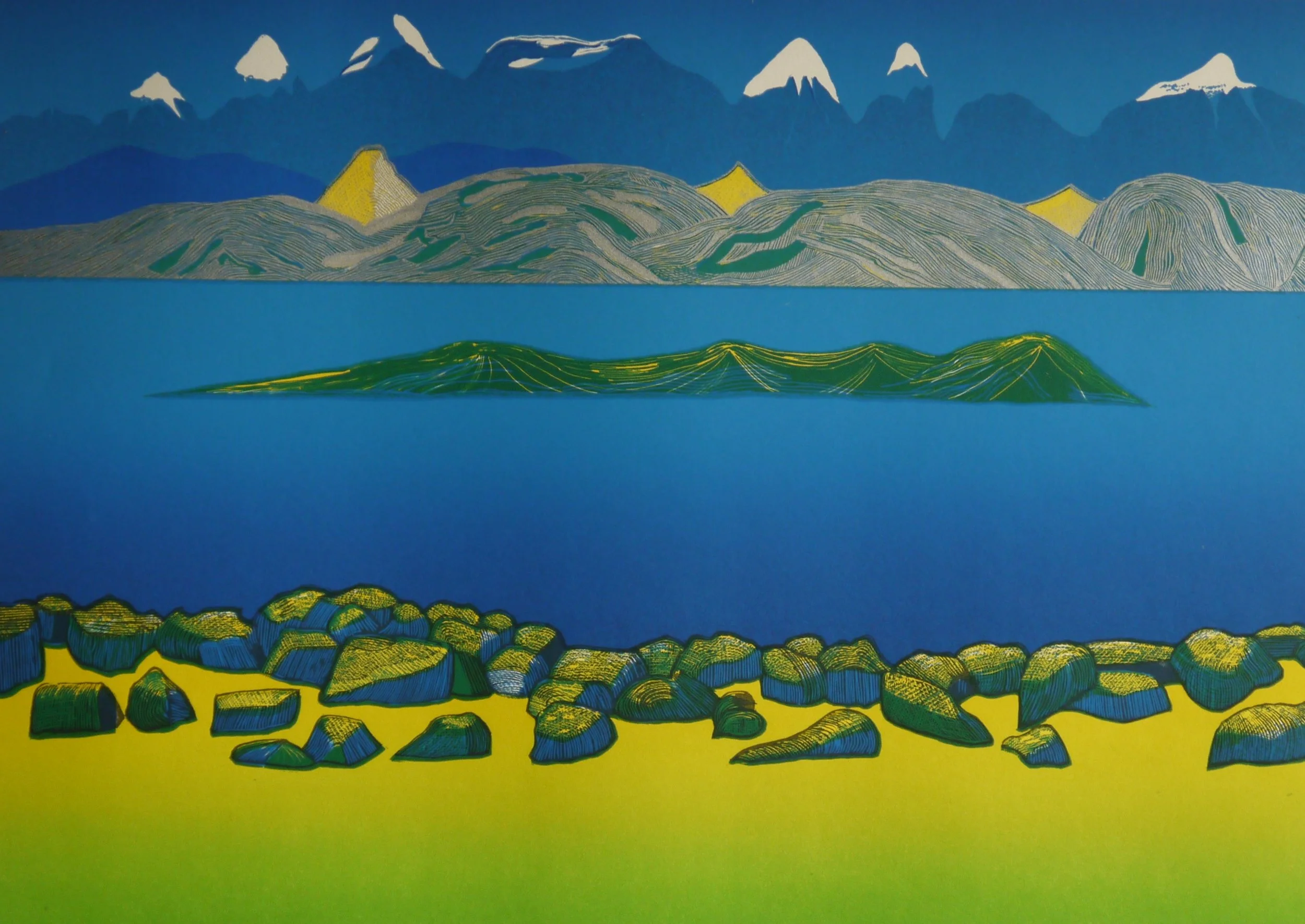 Opus 672. Mot kaldere dager. 2012, 41x 58cm. Linoleum cut..JPG