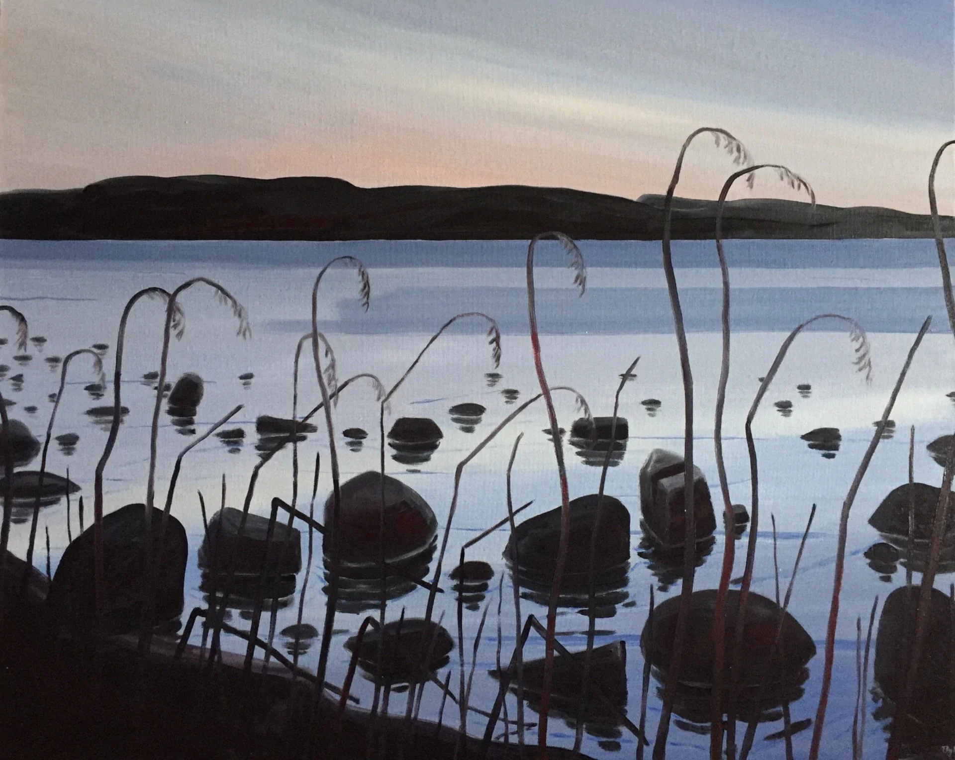 Reed and roacks in the blue hour 81 x 100.webp