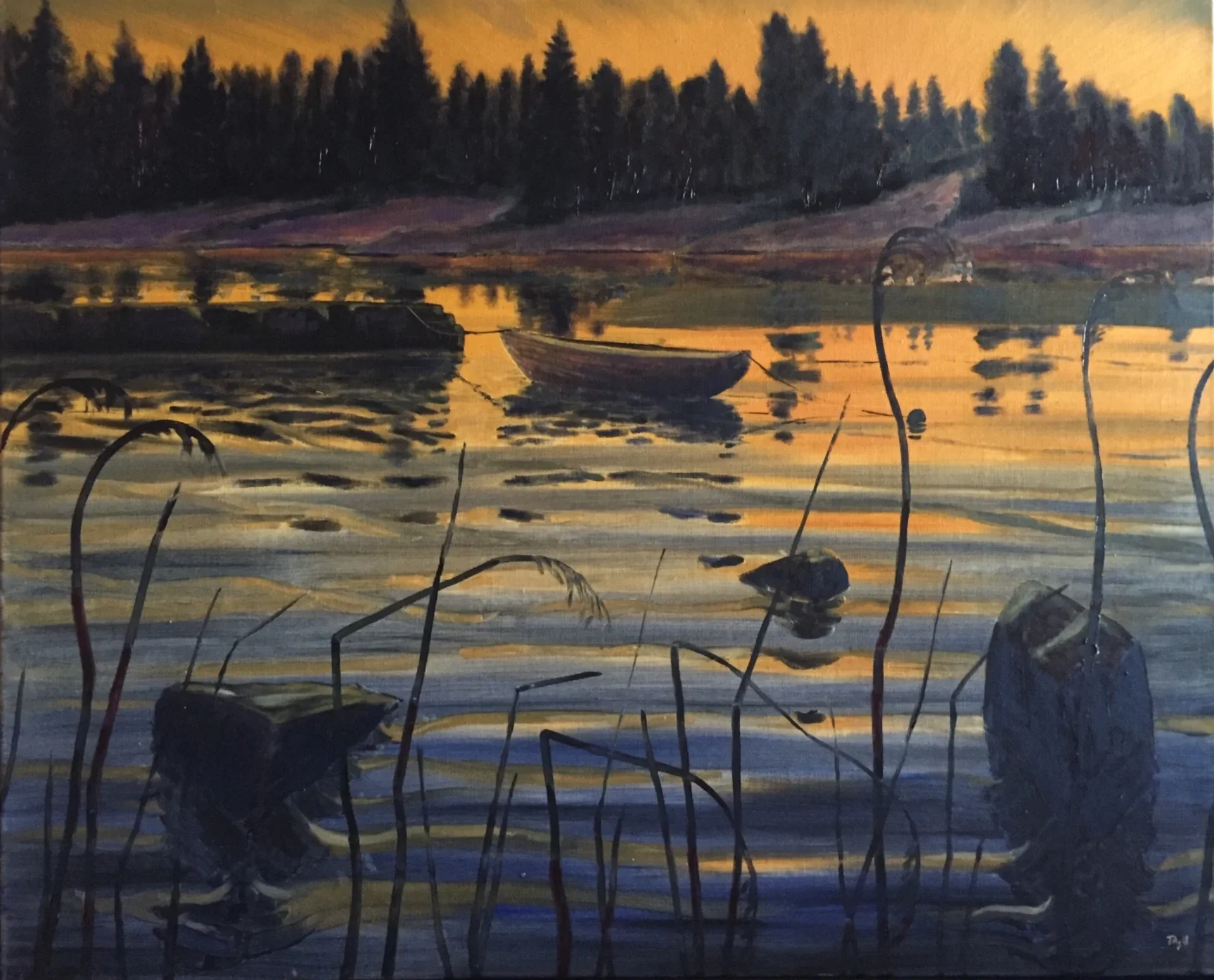 Summer night at the fjord 81 x 100.webp
