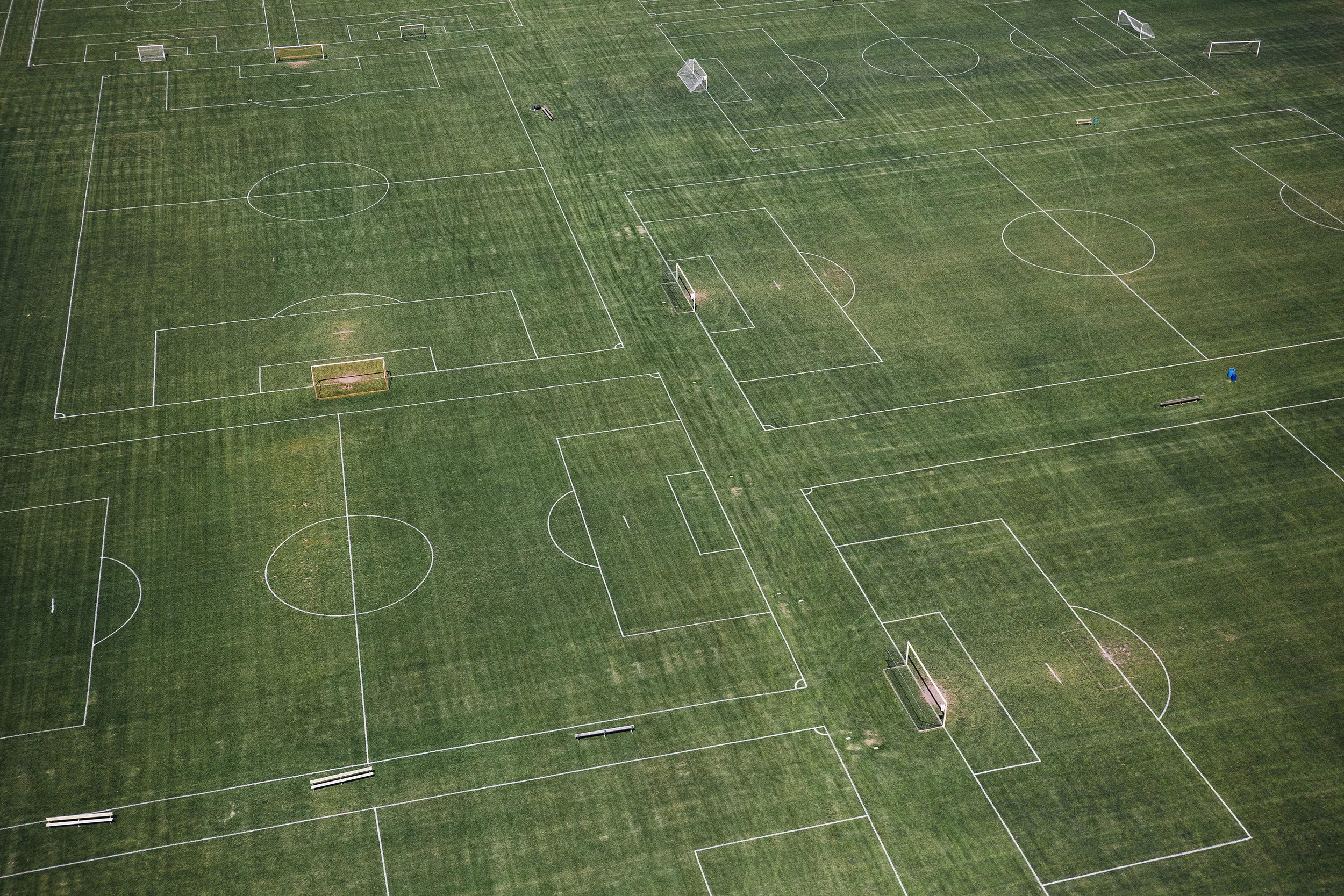 Soccer fields on the outskirts of Columbus's city center.