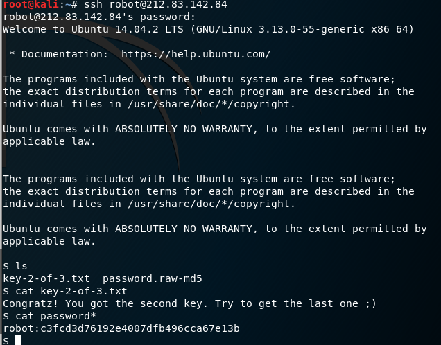 SSH using robot as the user name