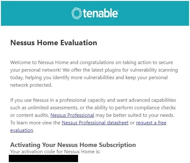 Emailed Activation Code