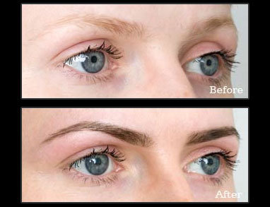 Sample of brow tinting