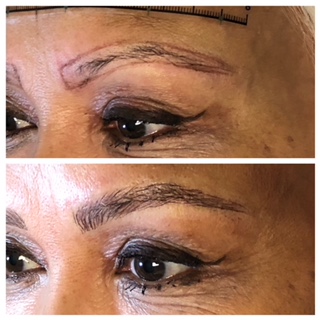 sample of microblading