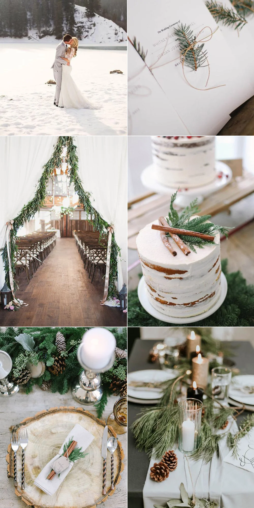 {Image Sources: Bride and groom featured on Happy Wed ; Ceremony cards featured on Brit + Co - photo by Kate Osborne Photography ; Ceremony site featured on Brides - photo by Marissa Maharaj ; Wedding cake featured on Brit + Co - photo by - Elizabeth Anne Designs ; Table setting featured on Hey Wedding Lady - photo by Jaque Lynn Photograph y; Table decor featured on Junebug Weddings - photo by Kathrin Krok }