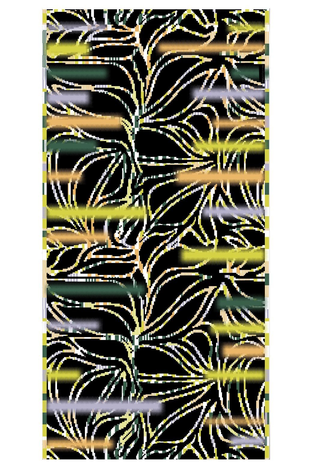 Mapoesie Paris - IVY_Encre_foulard_coton_gaufre_motif_feuilles_deploye_AMBART_Palma.jpg