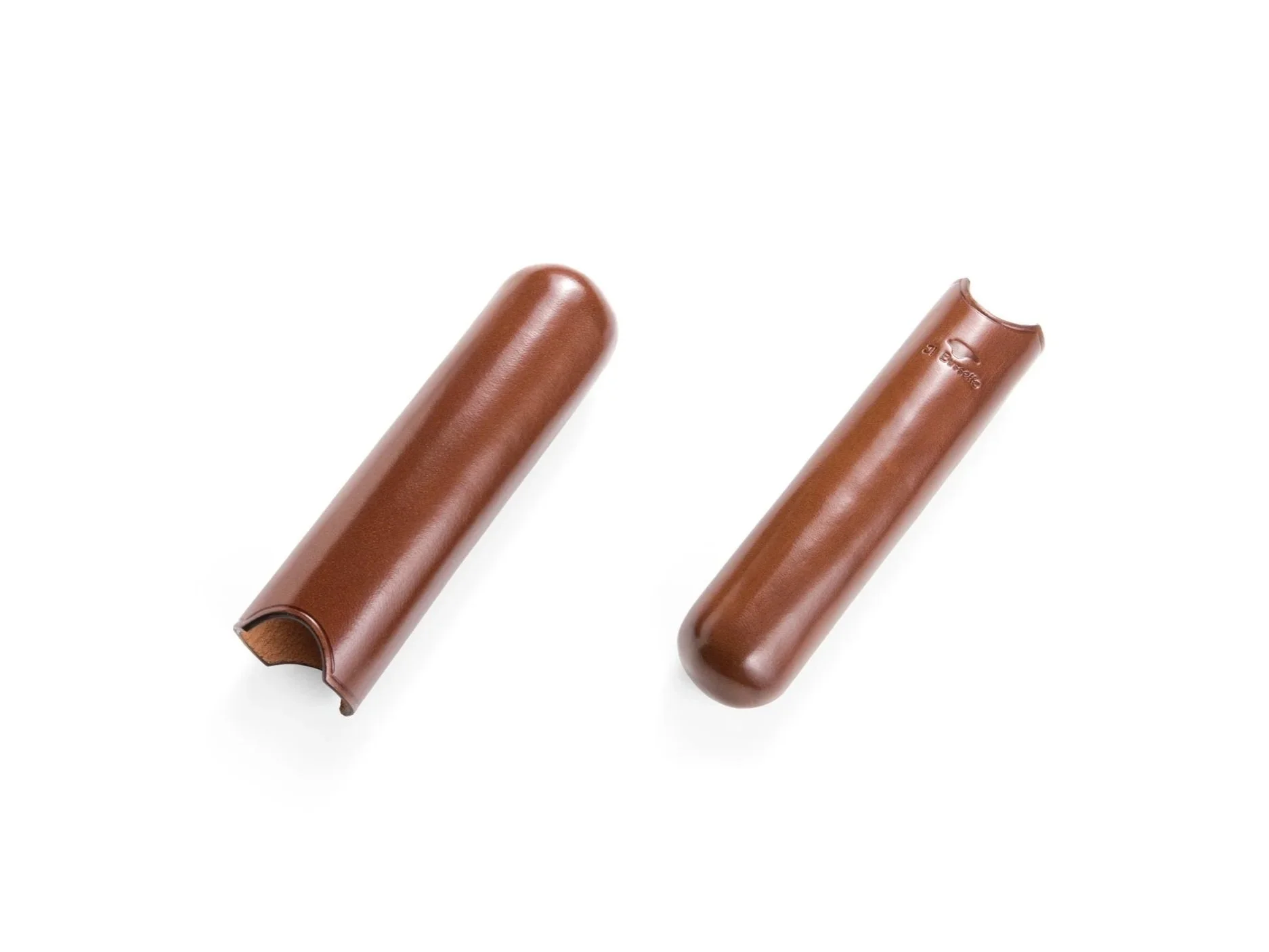 Il Bussetto – Cigar case for 1 cigar in Italian vegetable-tanned leather, Light Brown · AMBART Palma