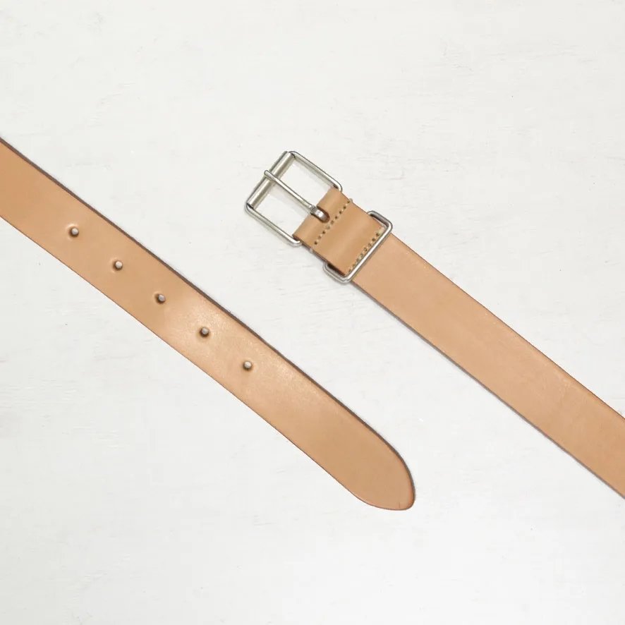 Anderson’s Contemporary natural Belt with Metal Keeper 3 cm in Casual Elegant Style for Men or Women – Vegetable Tanned Leather – Italian Quality and Craftsmanship 3.jpeg