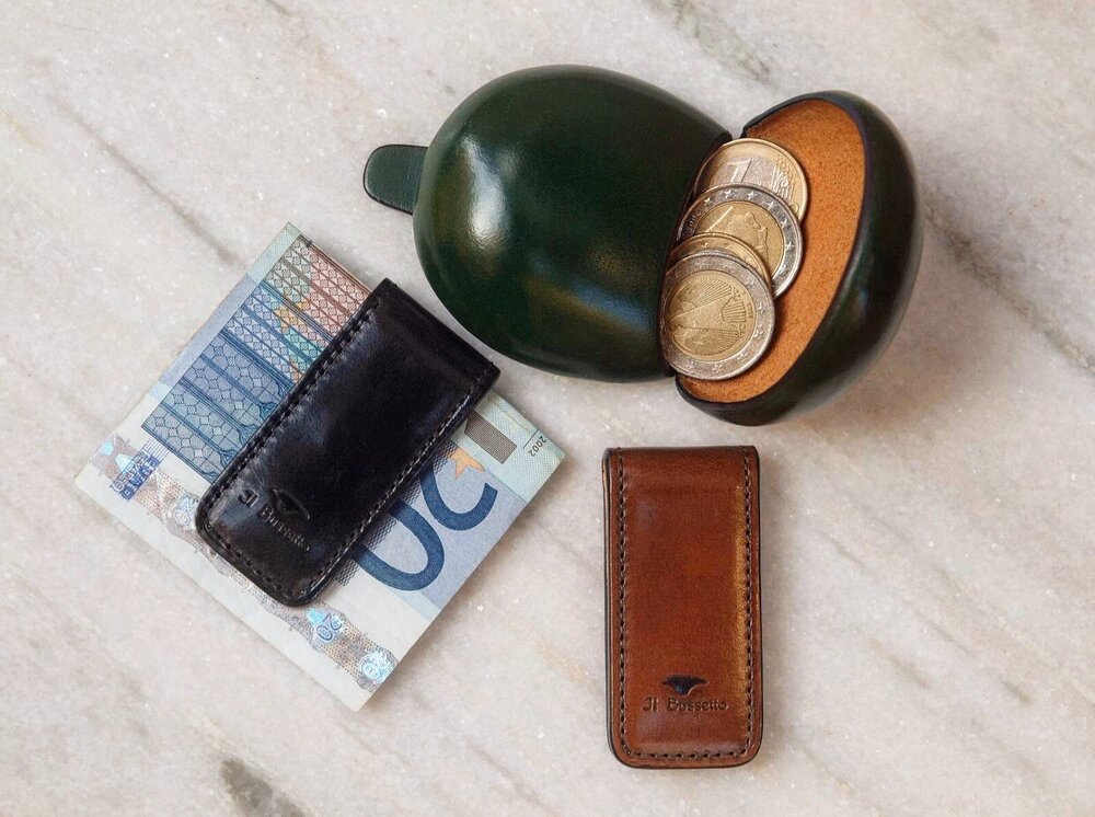 Leather money clip  Il Bussetto — Calame Palma