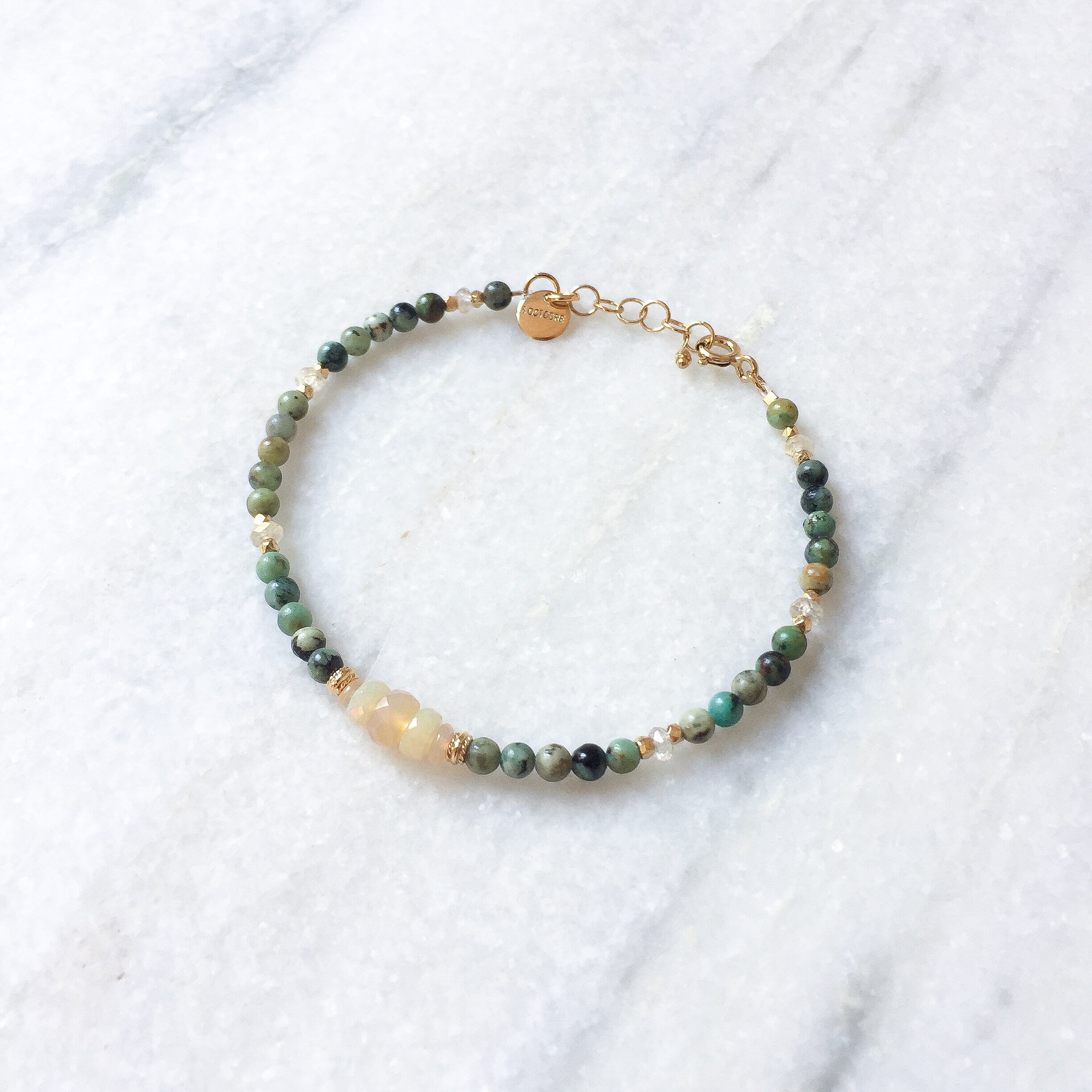 Geniune Tiny Turquoise Beaded Bracelet • Natural Turquoise Bracelet • 3mm Beads • Gift for Her • Gemstone Bracelet