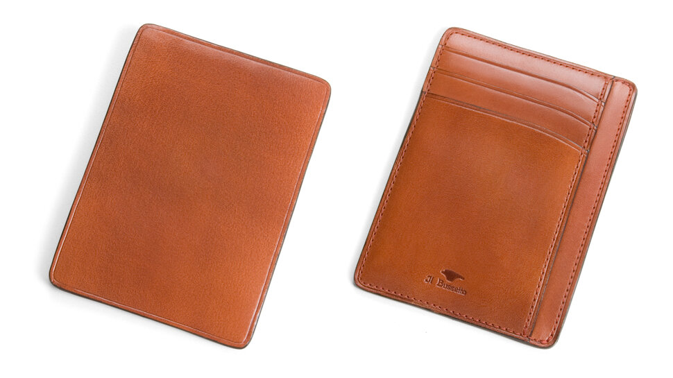 Bicolor leather card holder - Il Bussetto