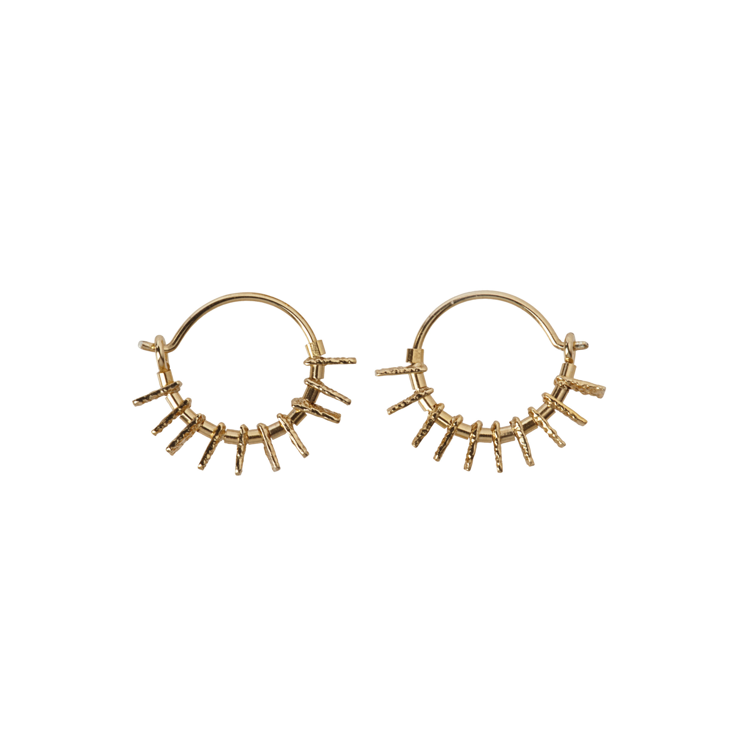 24 carat gold-plated mini Creole earrings