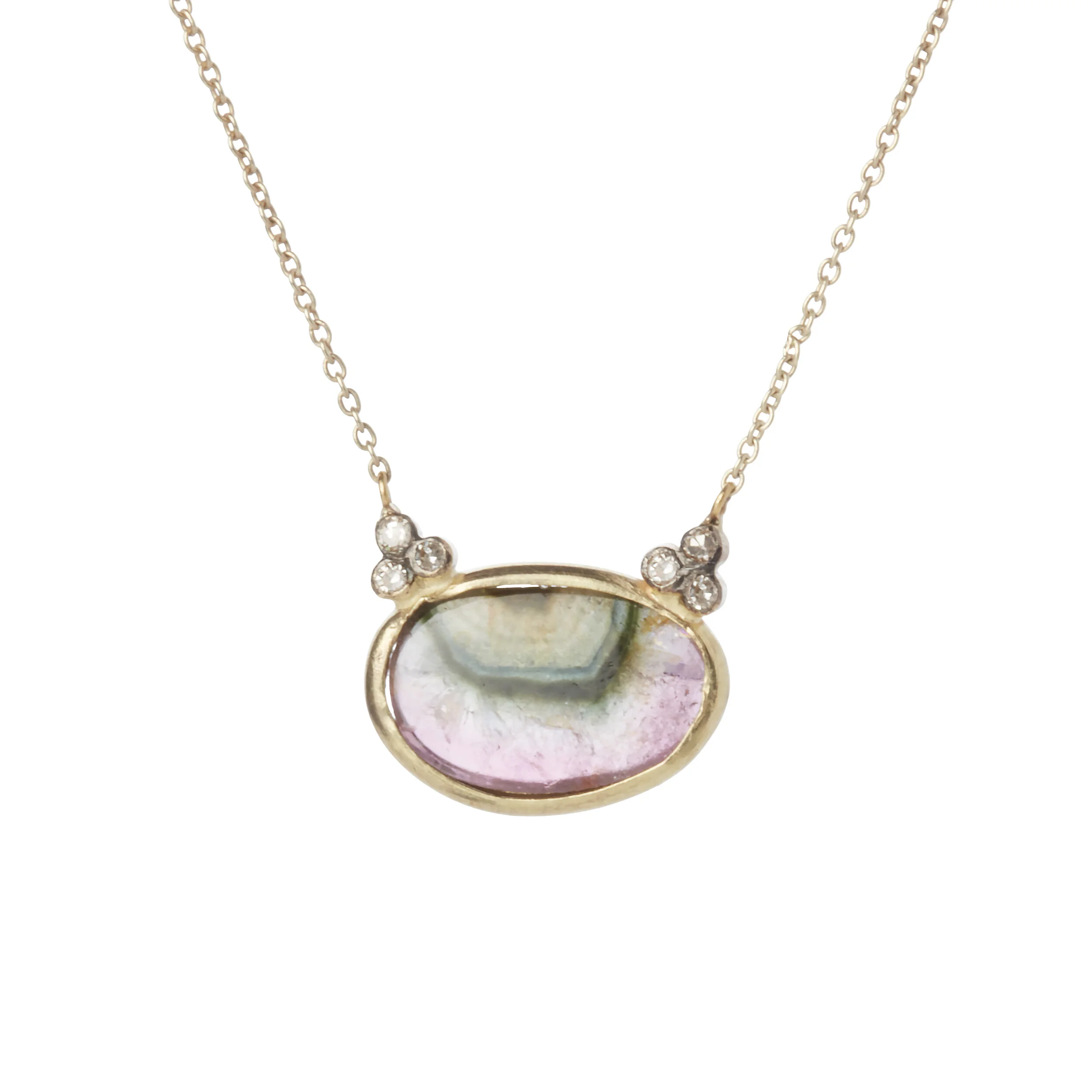 ZINA watermelon tourmaline necklace | 5 
