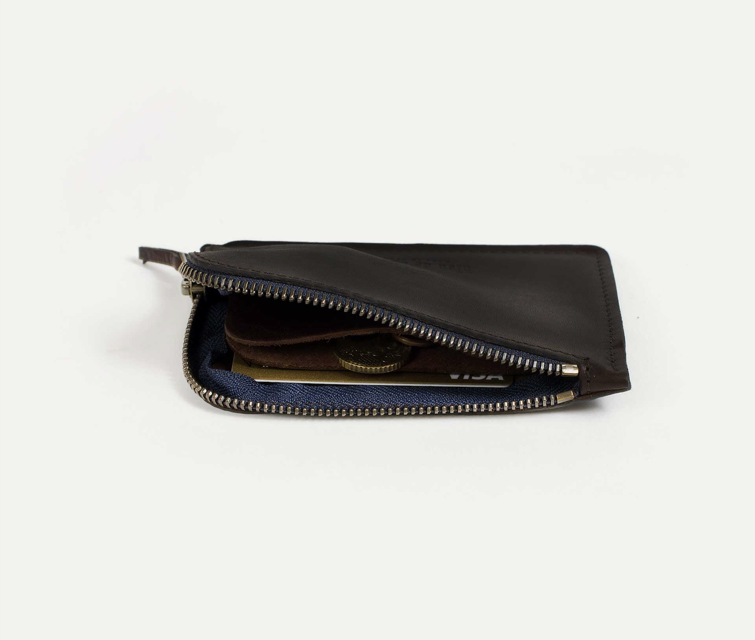 Bleu de Chauffe - Portefeuille homme POGNON marron brun - dark brown zippered wallet for men - vegetable tanned leather - cuir tannage végétal - Cartera de piel para hombre - cuero marrón de curtición vegetal - Carteras tienda Palma de Mallorca 2.png
