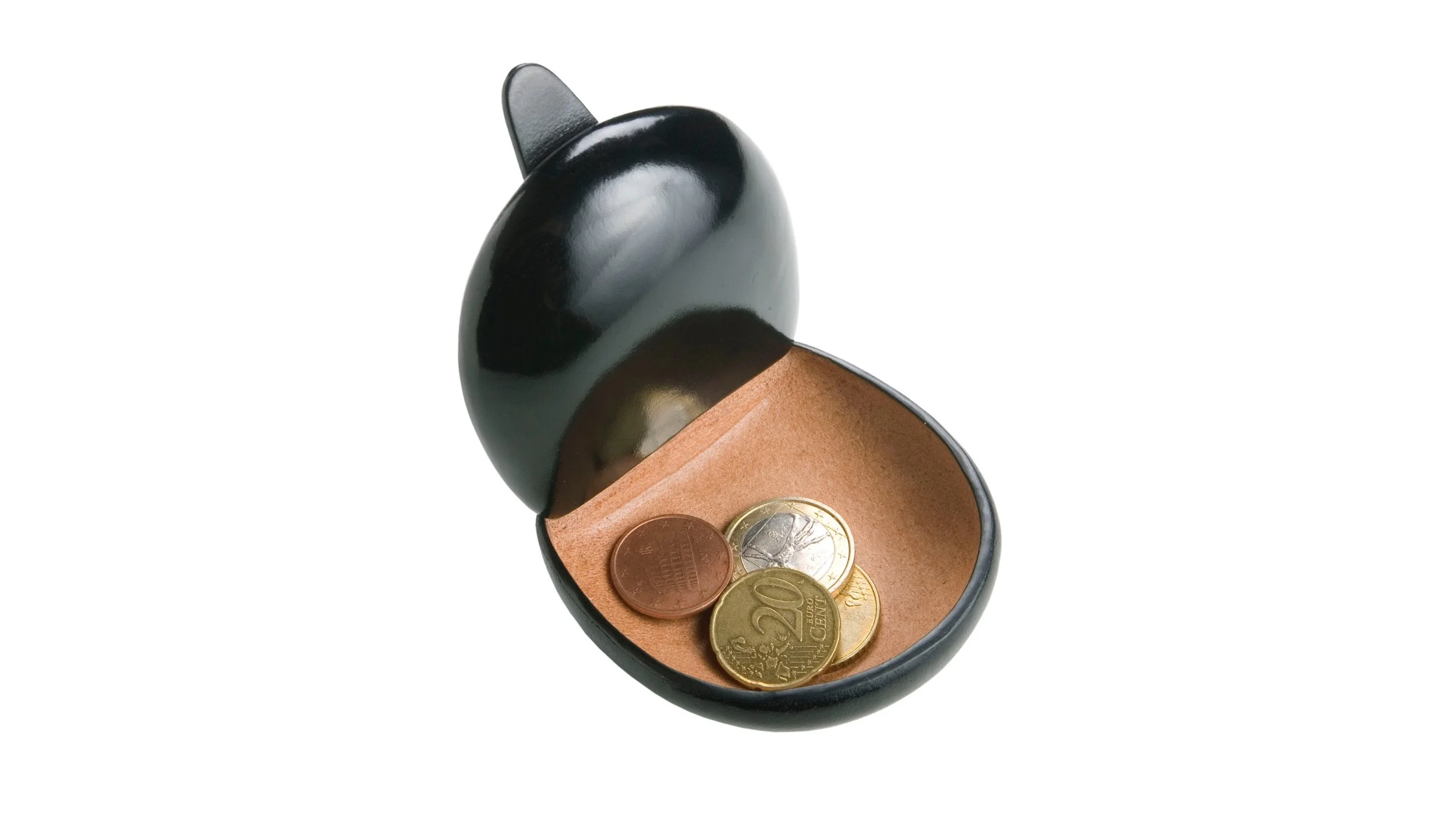 Large tacco case coin pouch Il Bussetto | hand dyed Italian cuoio leather | natural vegetable tanned | Monedero italiano de cuero | Accesorio regalo elegante para hombre | Black