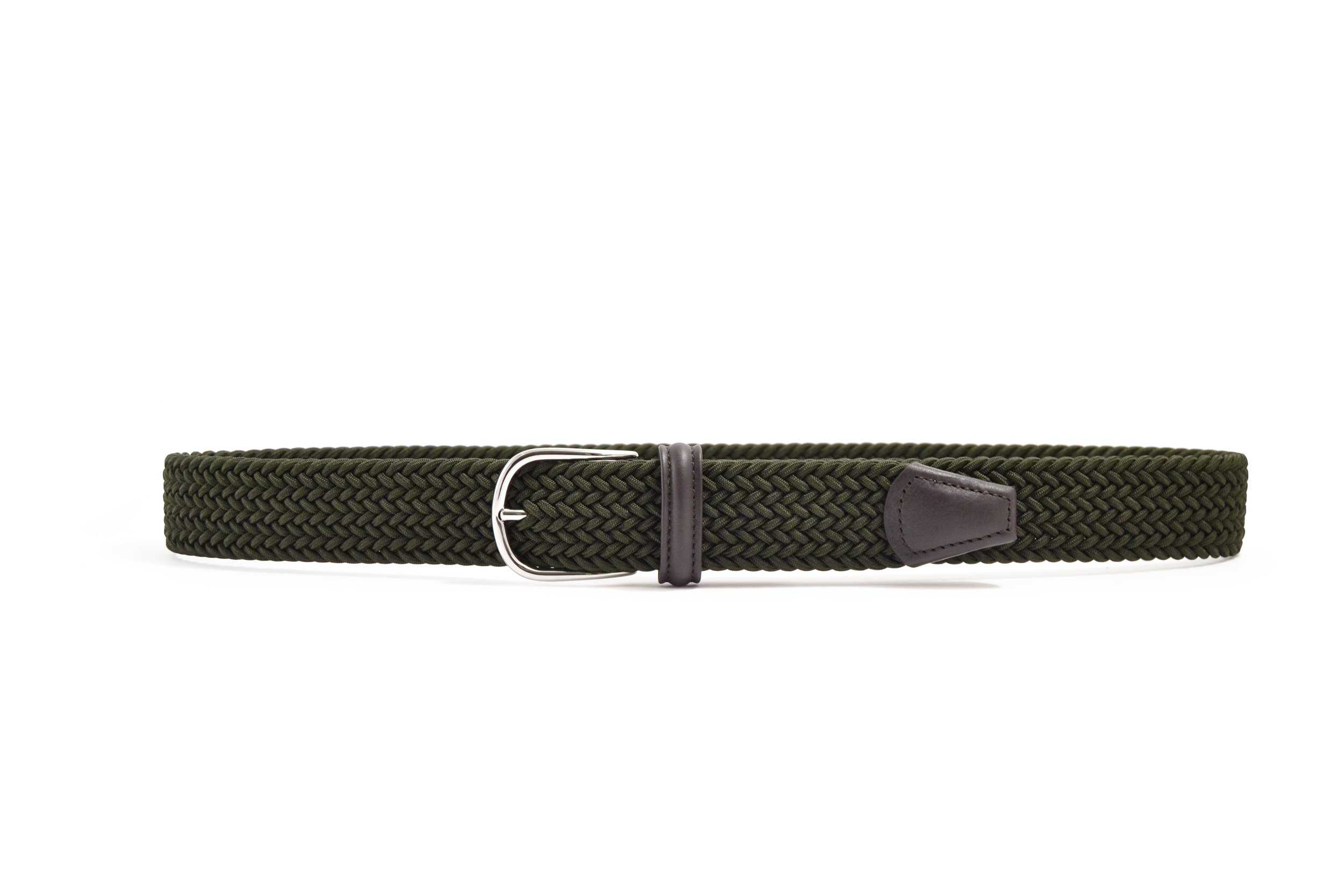 3,5 cm Classic Military Green Elastic Woven Belt
