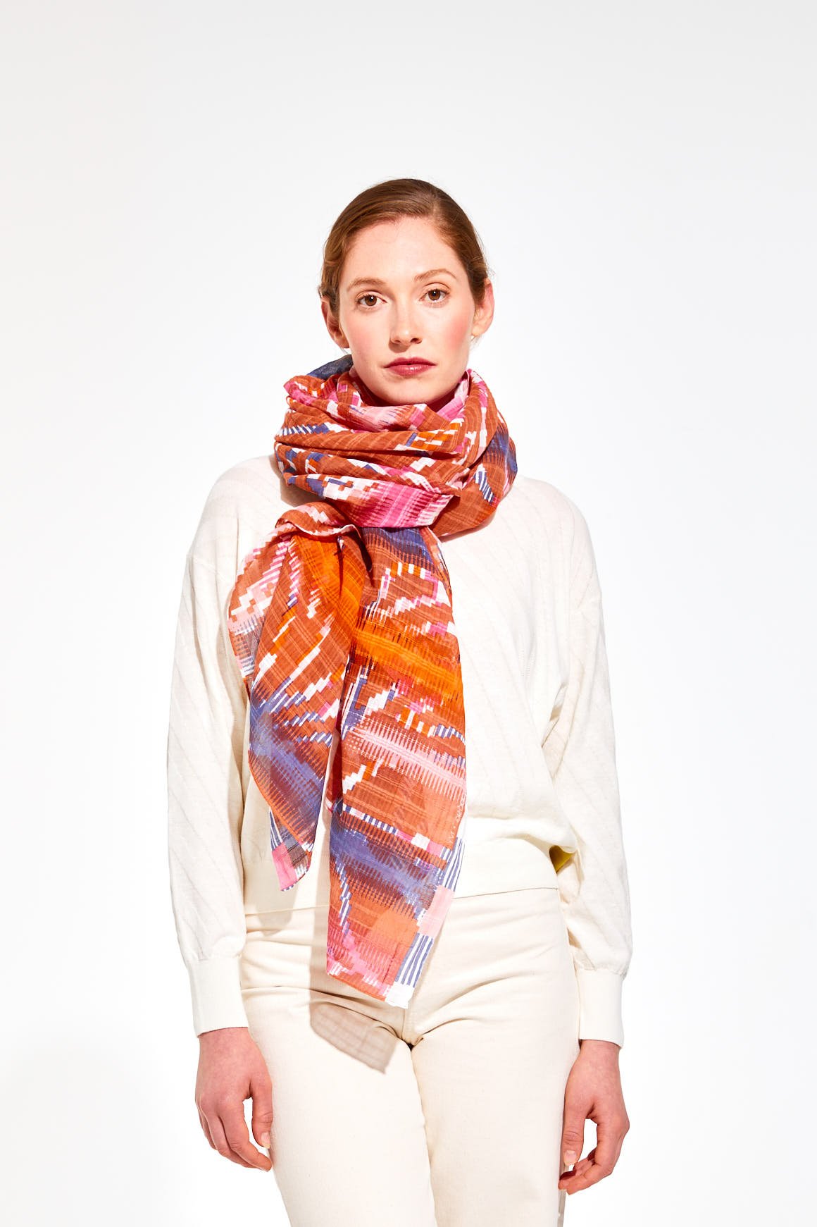 IVY Crinkled Cotton Scarf - Tan