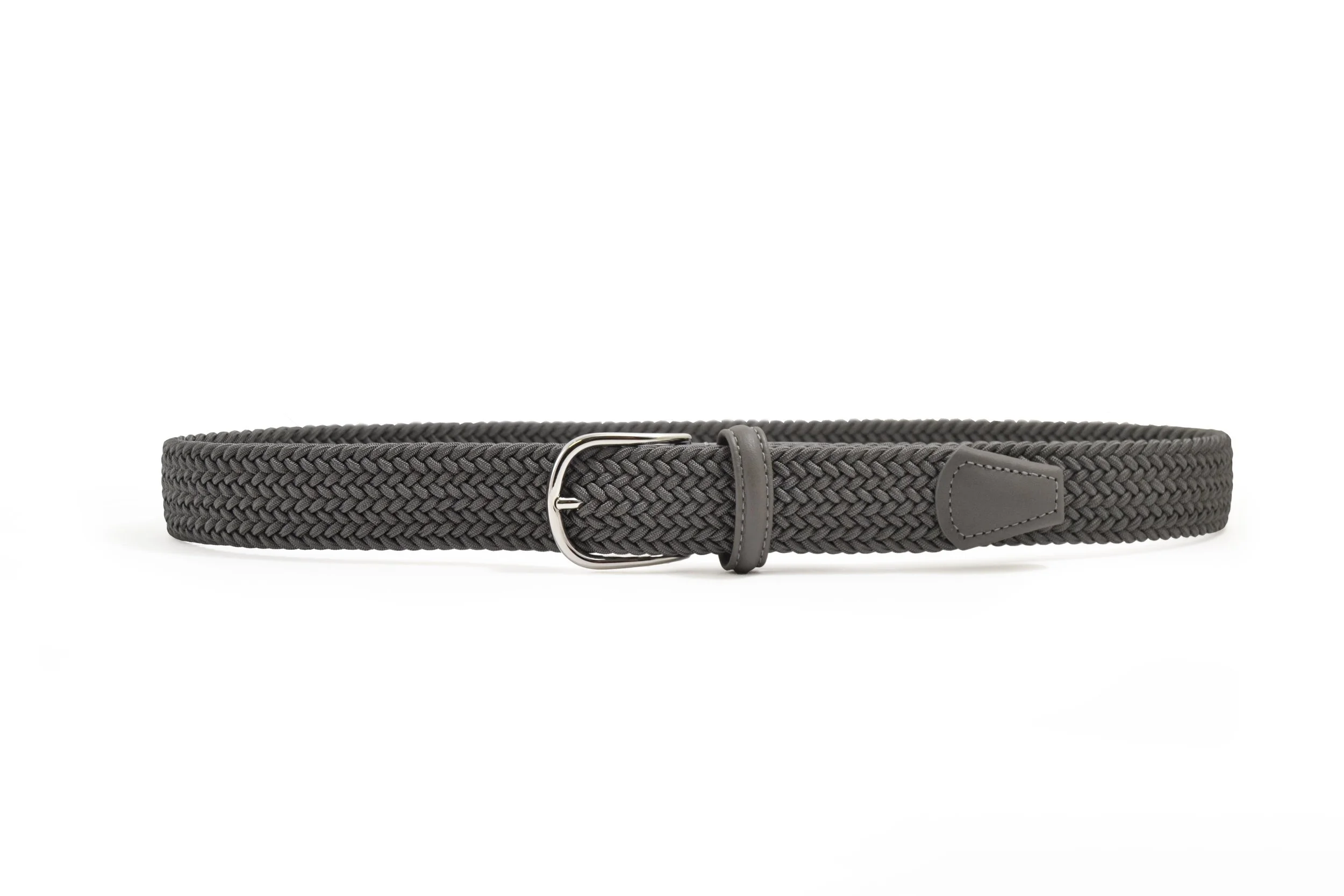 3,5 cm Classic Grey Elastic Woven Belt