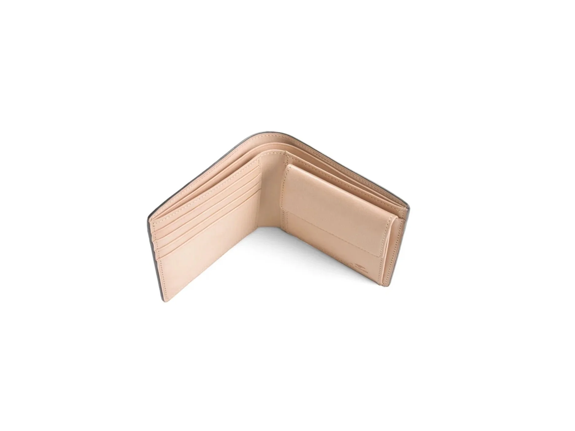 Il Bussetto – Classic bifold wallet with coin pouch in natural Italian vegetable-tanned leather · AMBART Palma