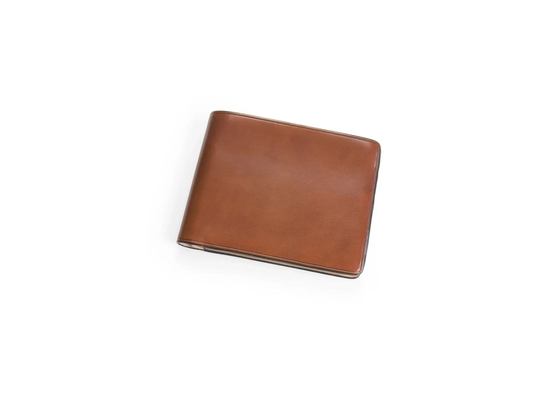 Il Bussetto – Cartera italiana clásica con compartimentos para tarjetas y billetes en cuero natural de curtición vegetal, color marrón.
