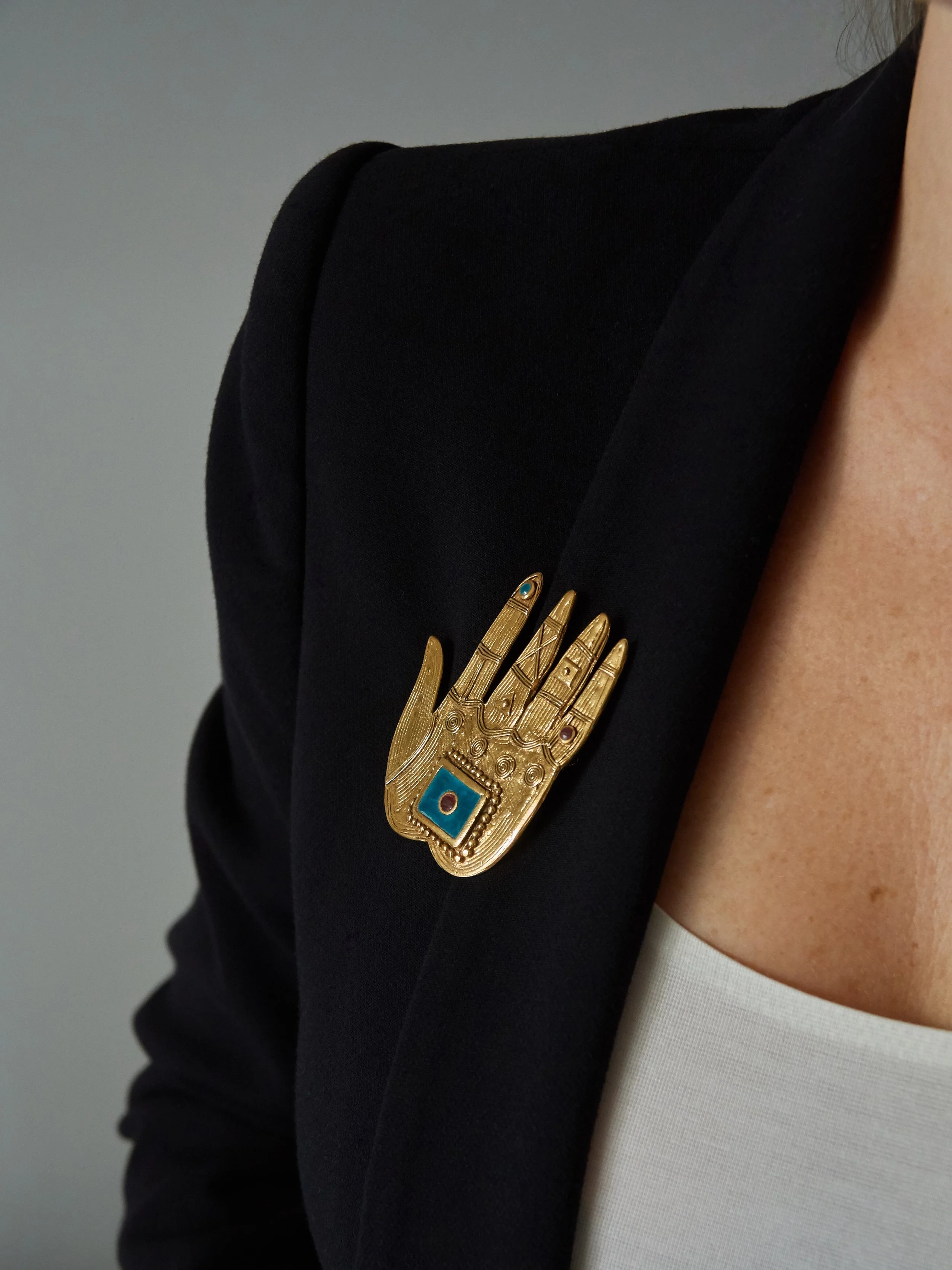 GOOD LUCK brooch