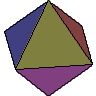  octahedron < 3, 3, 3, 3 > 8 triangles