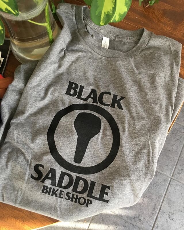 Awesome surprise today from Mitch at @blacksaddlebikeshop ! I designed the logo for his new bike shop on the north side of Madison and he dropped off this dope t-shirt this afternoon! If you&rsquo;re in the market for a one of a kind bike or just nee