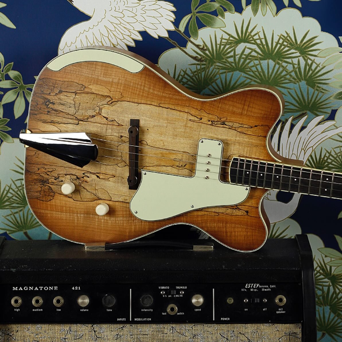 This tenor electric guitar has been in the works for quite a while and was commissioned by my very patient friend @alexheflin - I&rsquo;m thrilled to finally see it leave the nest! 

This is a 22.75&rdquo; scale instrument, tuned in fifths (GDAE) and