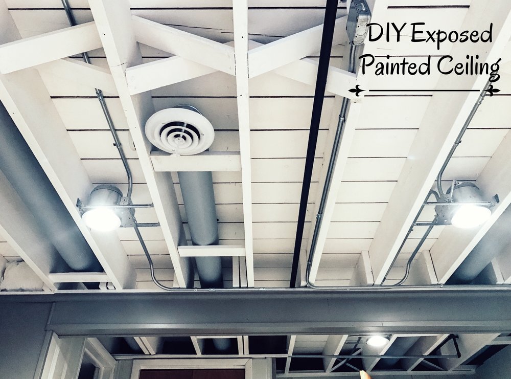 Diy Painted Basement Ceiling Project, What Paint To Use On Exposed Basement Ceiling