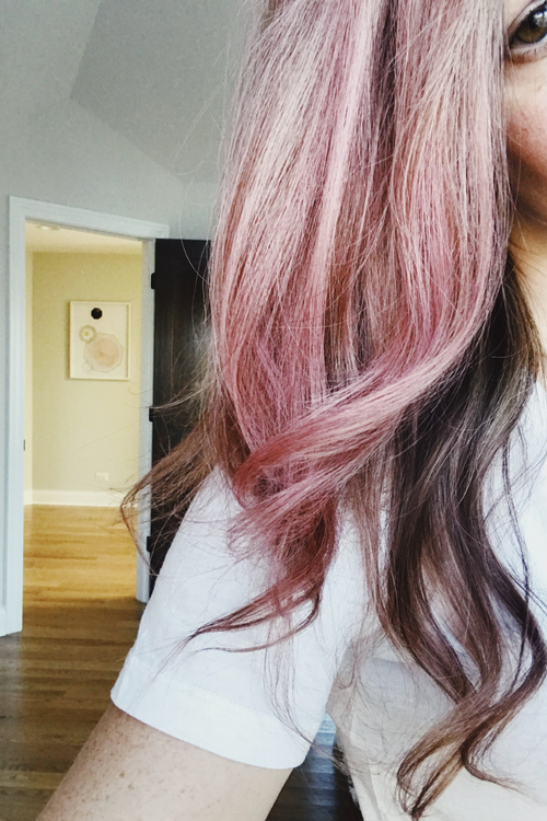 How To Get Rose Gold Pastel Pink Hair First Thyme Mom
