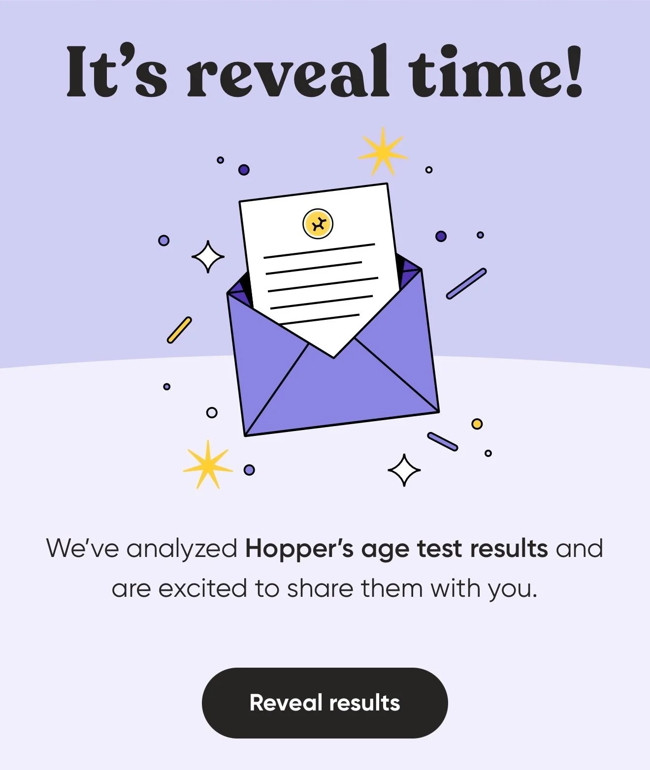 Embark sends notifications when the results are in.