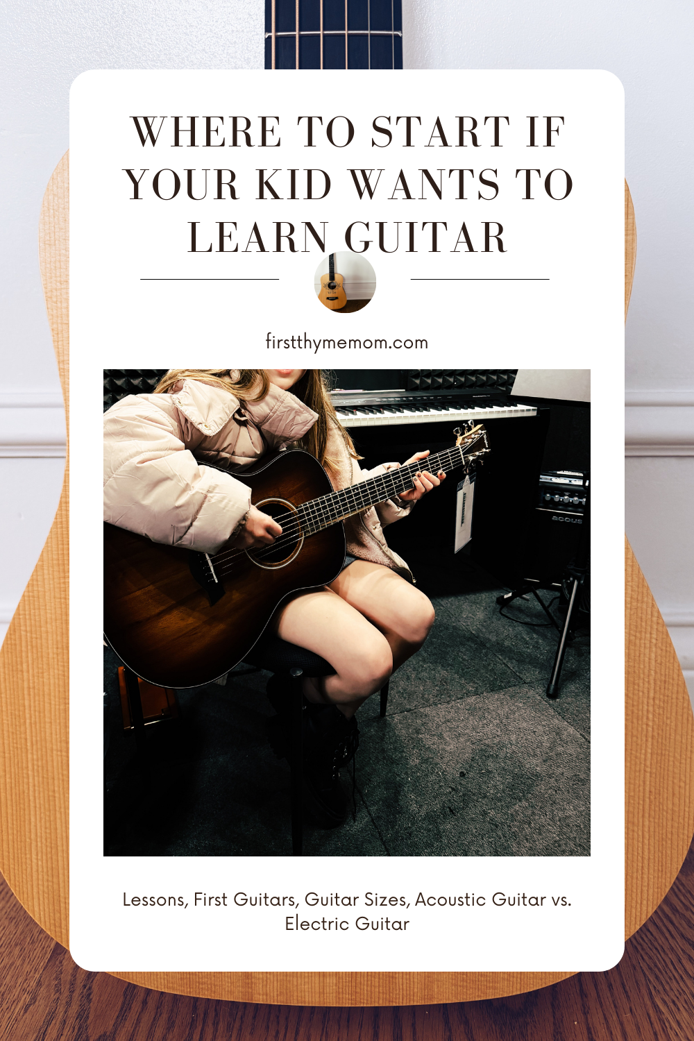 Where to start if your child wants to learn guitar. Suggestions for getting started with guitar lessons. All about guitar lessons for kids.