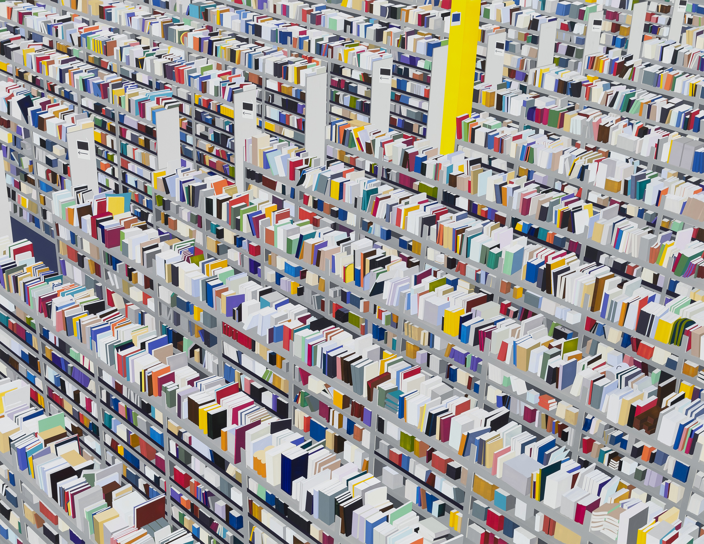 Amazon Books, 2013. Acrylic on Dibond, 59 x 77"