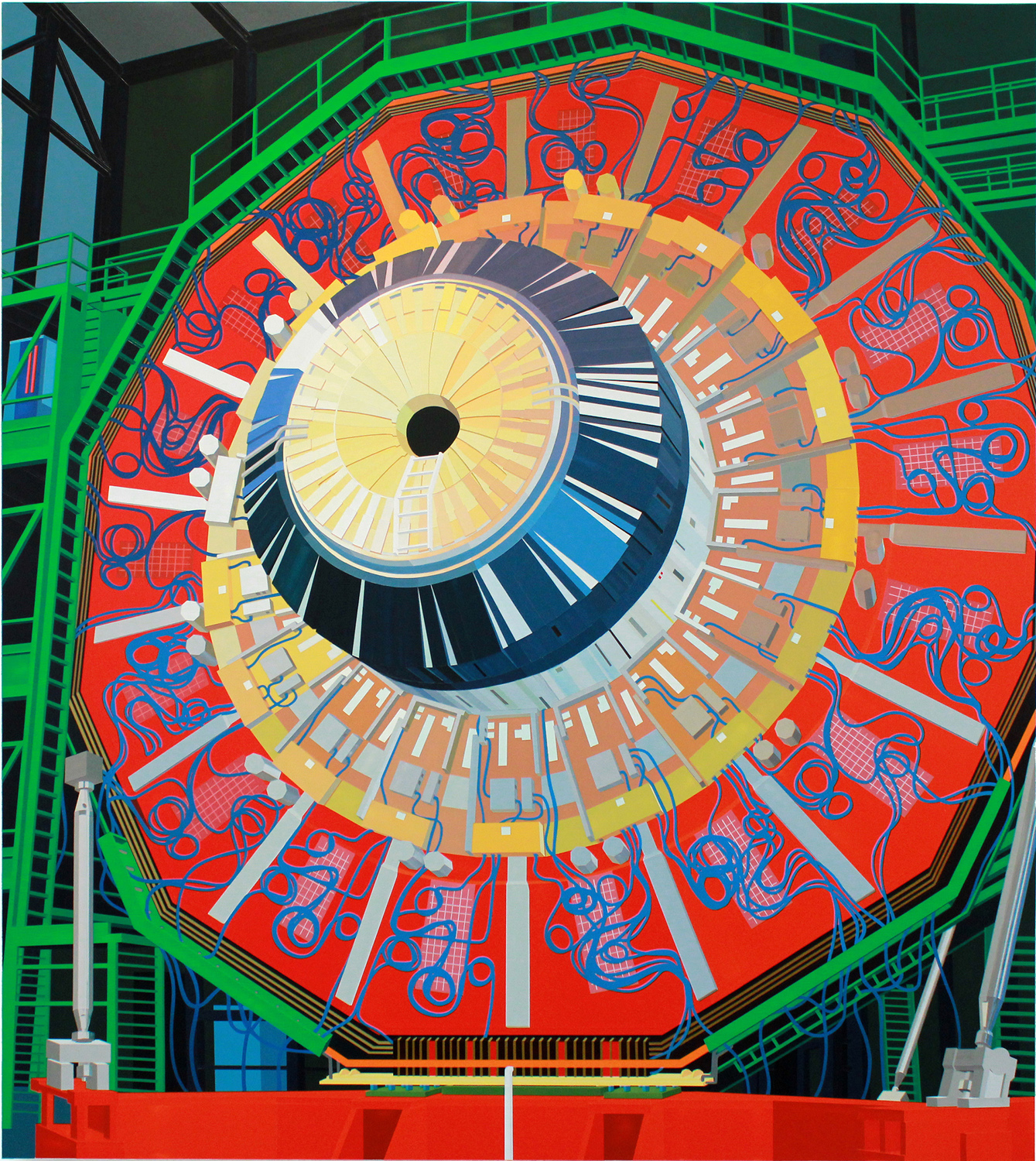 CERN (Large Hadron Collider), 2014. Acrylic on Dibond, 66 x 59"