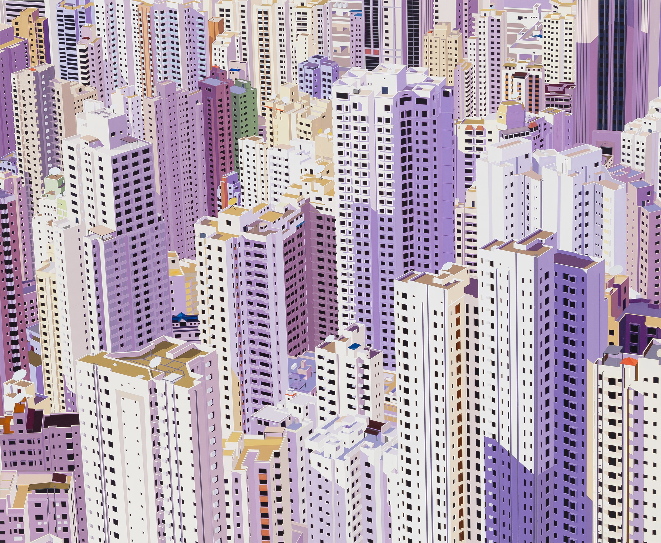 Hong Kong, 2013. Acrylic on Dibond, 60 x 70"