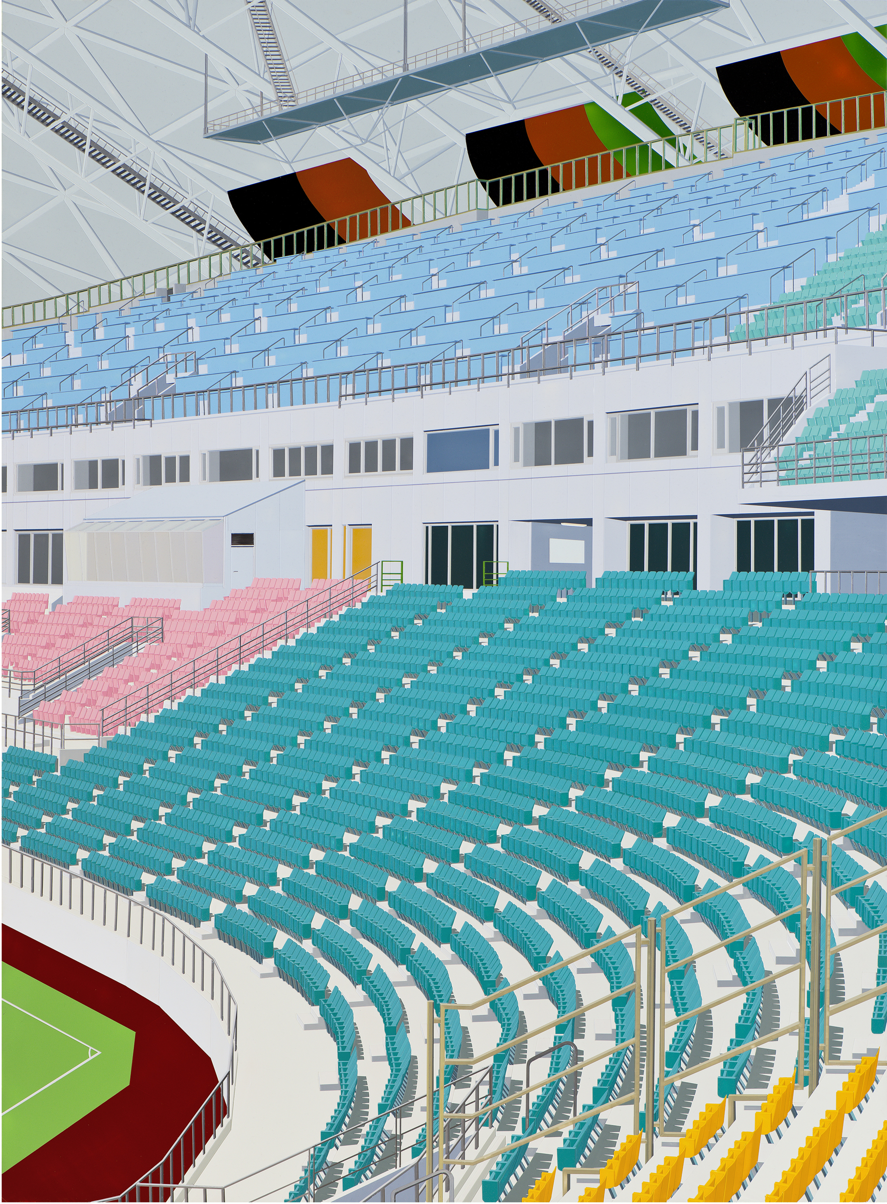 Stadium, 2012. Acrylic on Dibond, 81 x 59"