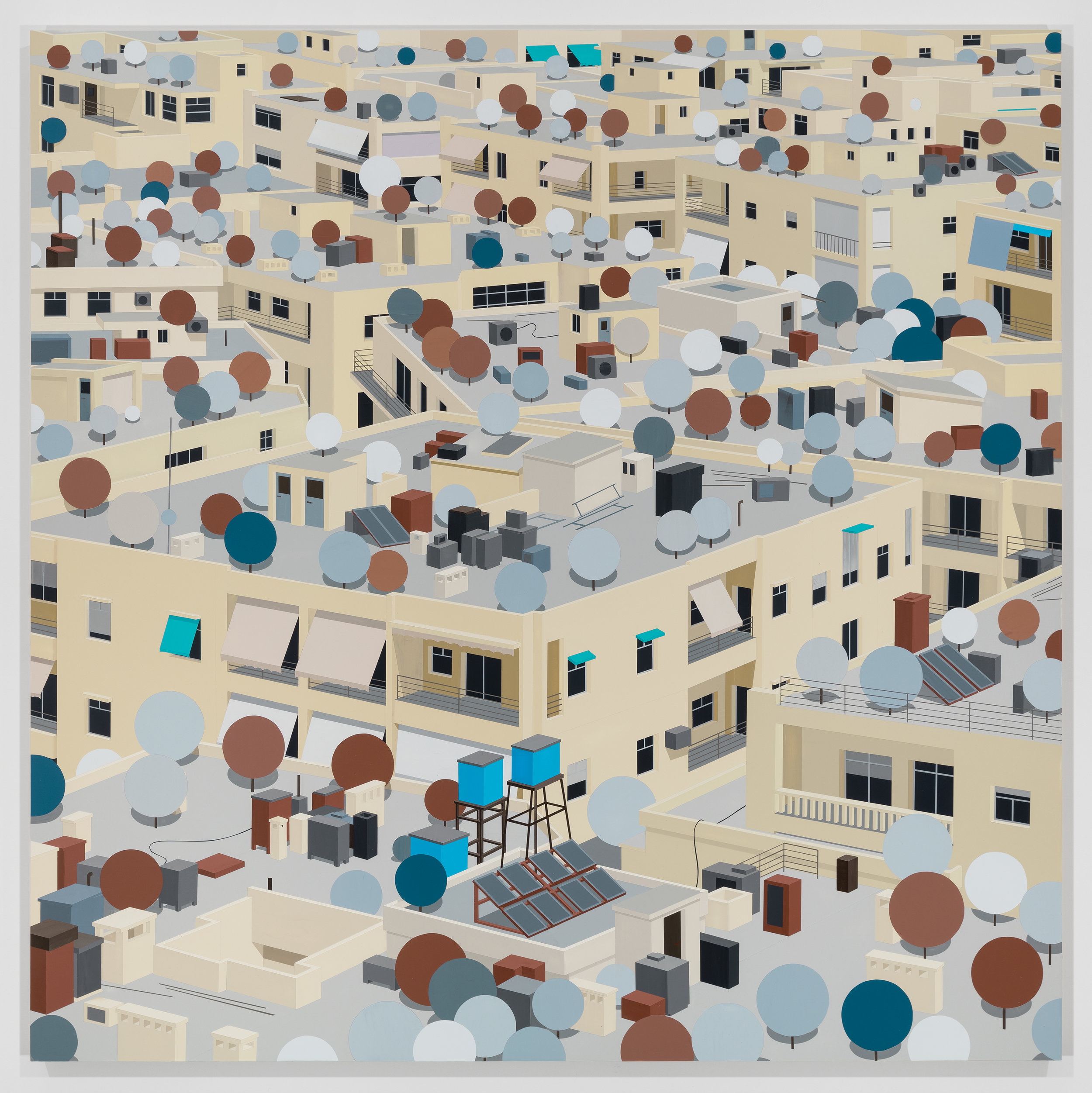 Aleppo, March 15th, 2011. 2018. Acrylic on Dibond, 39.5 x 39.5" / 100 x 100 cm