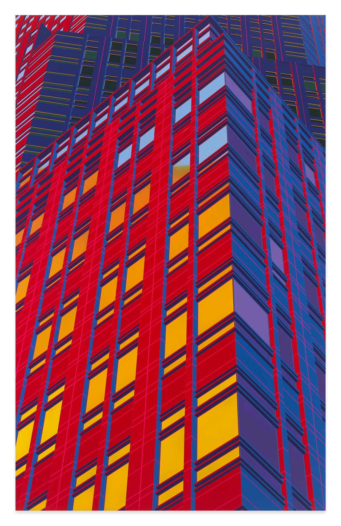 29 East 46th St., 2022. Acrylic on Dibond, 80 x 50"