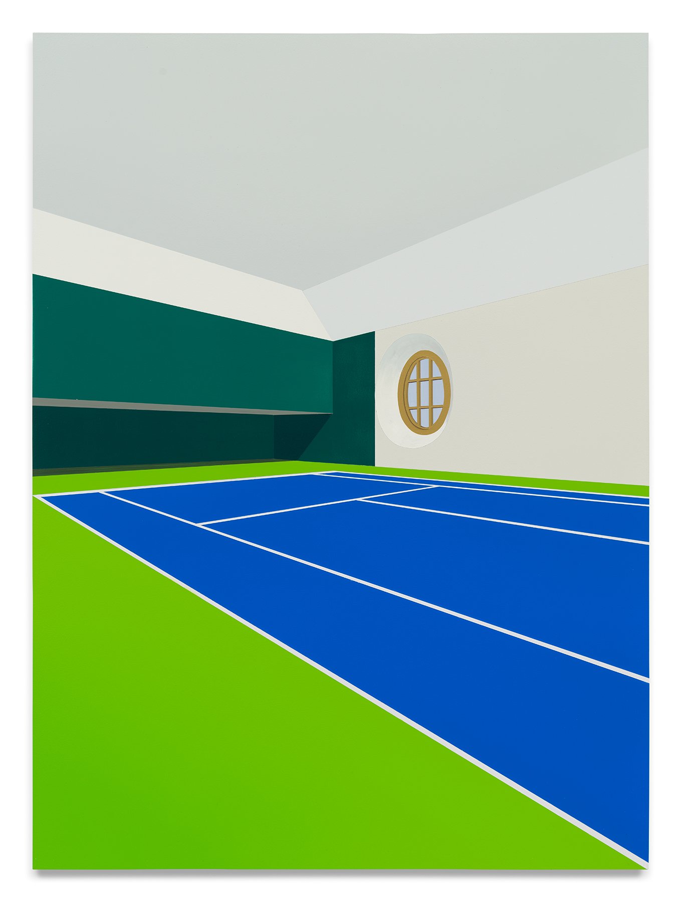 Vanderbilt Tennis Club Court, 2023. Acrylic on Dibond, 32 x 23.5"
