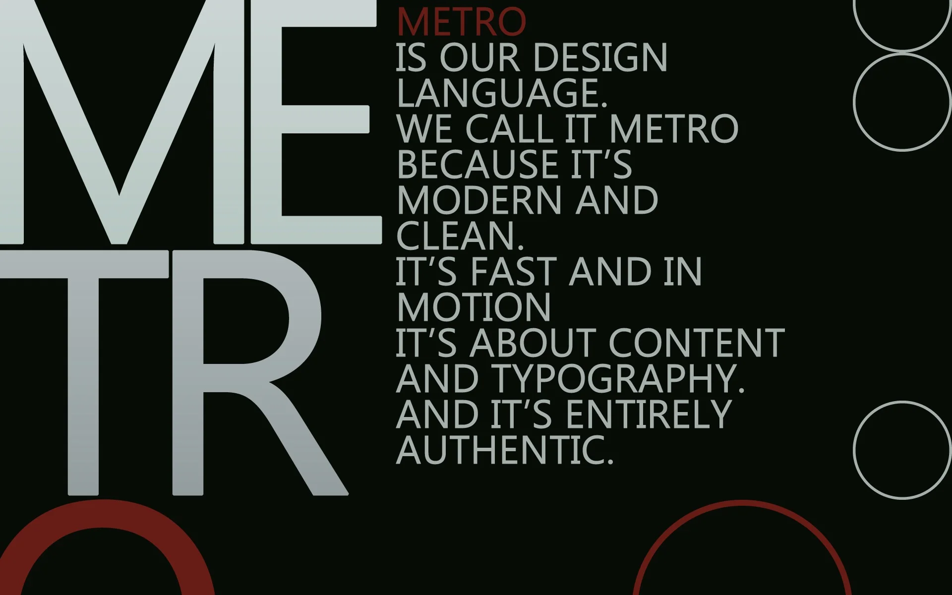 Figure 7: Microsoft promotion ofMetro design Language