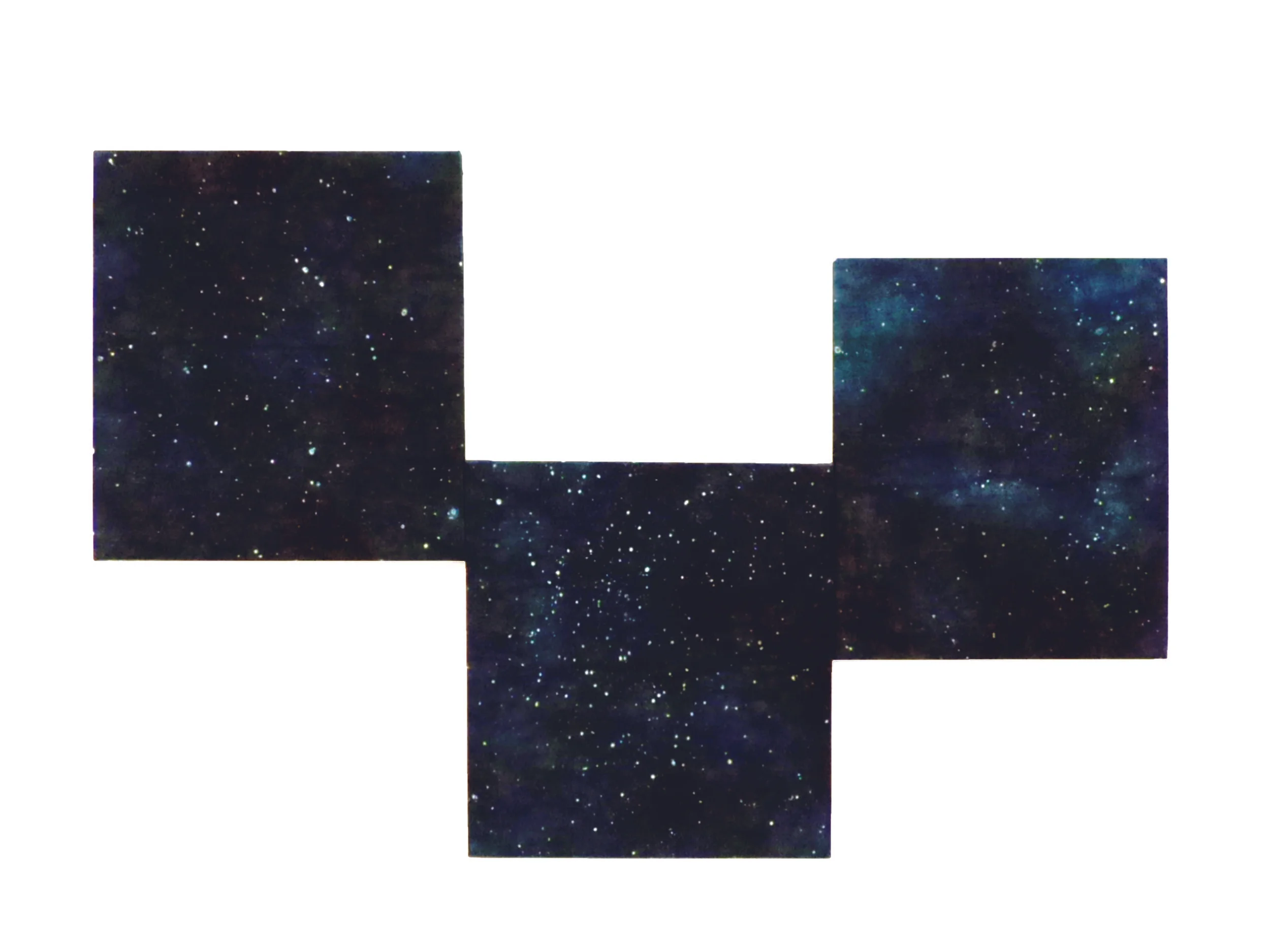 Deep Field. 2018 Indigo resist dyed canvas