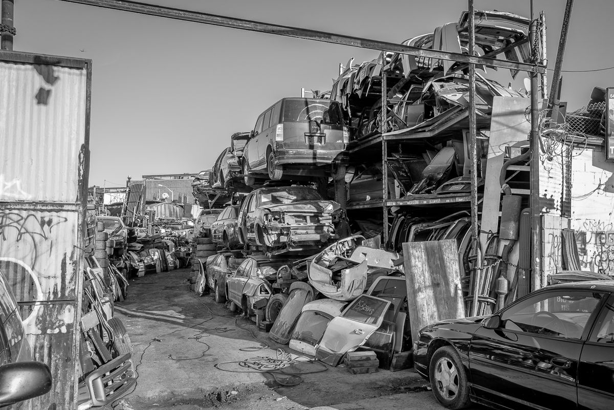 Willets Point Boulevard is the main drag of the Iron Triangle with hundreds of auto, tire and muffler shops on either side of the street.