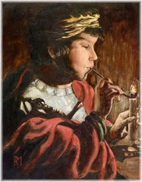Bobby's Replica - Master Terbrugghen-Student of Rembrandt–Boy Lighting A Pipe