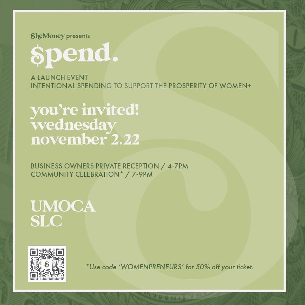 Have you gotten your tickets yet??

We&rsquo;re just five days out from the Spend. Launch Event 💸

We can&rsquo;t wait to celebrate the launch of Spend. with you as we dance the night away with our favorite #womenownedbusinesses 💃

Get your tickets