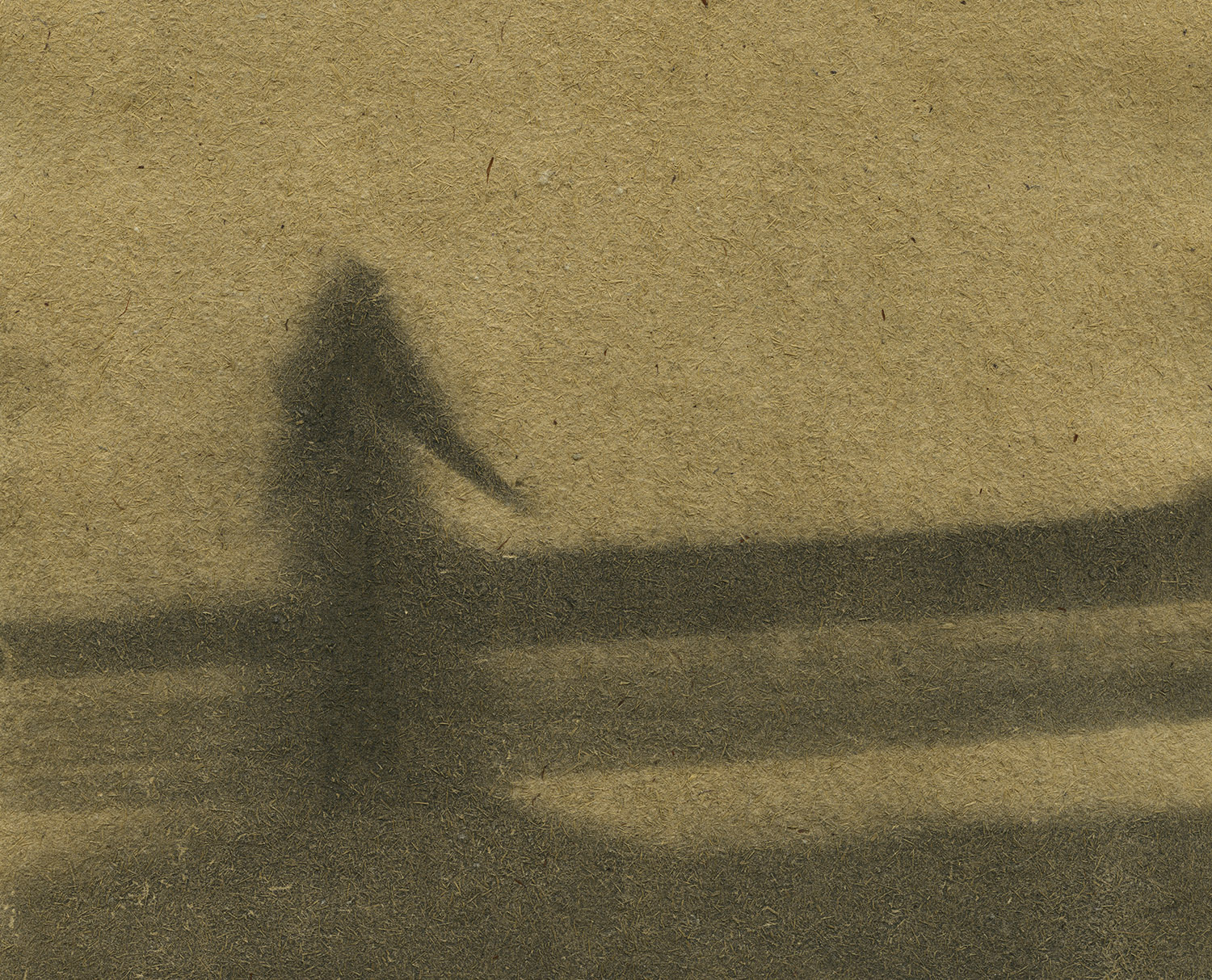 A detail of the ash image, printed on the flax paper.