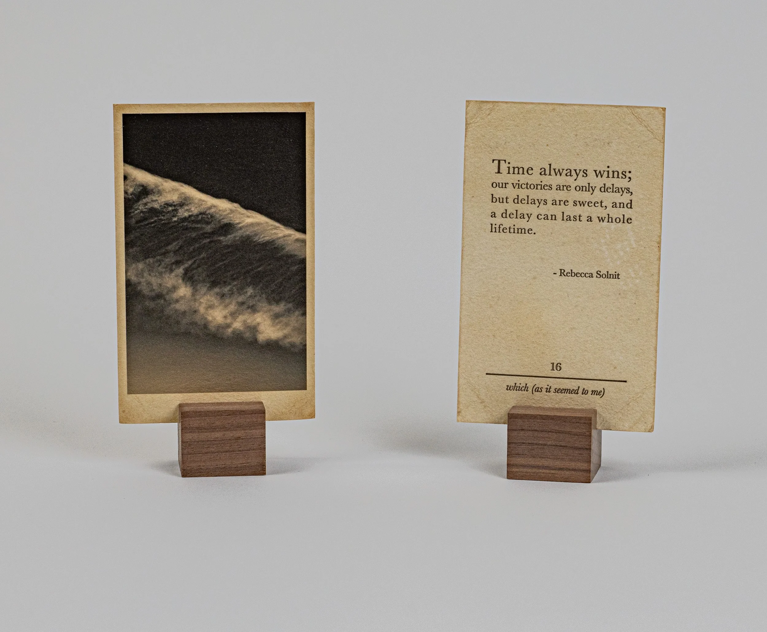  Detail of the front and back of one card. 